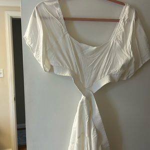 White cutout dress